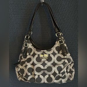 Authentic Coach Black and silver shoulder bag